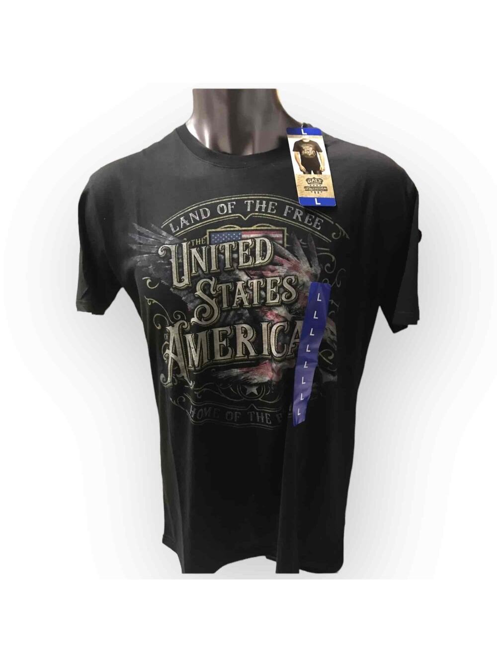 Galt USA Signature American Collection Men’s T-Shirt - Black - Size Large